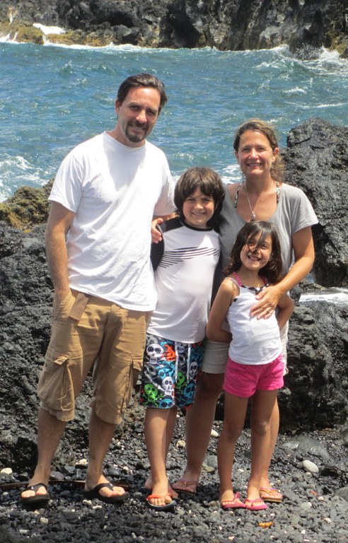 Jay, Jacob, Alexandra, and Christy at home in Fallbrook, CA